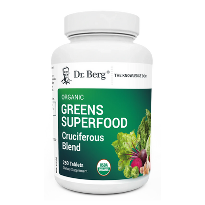 Dr. Berg Organic Greens Superfood - Advanced Cruciferous Blend Tablets