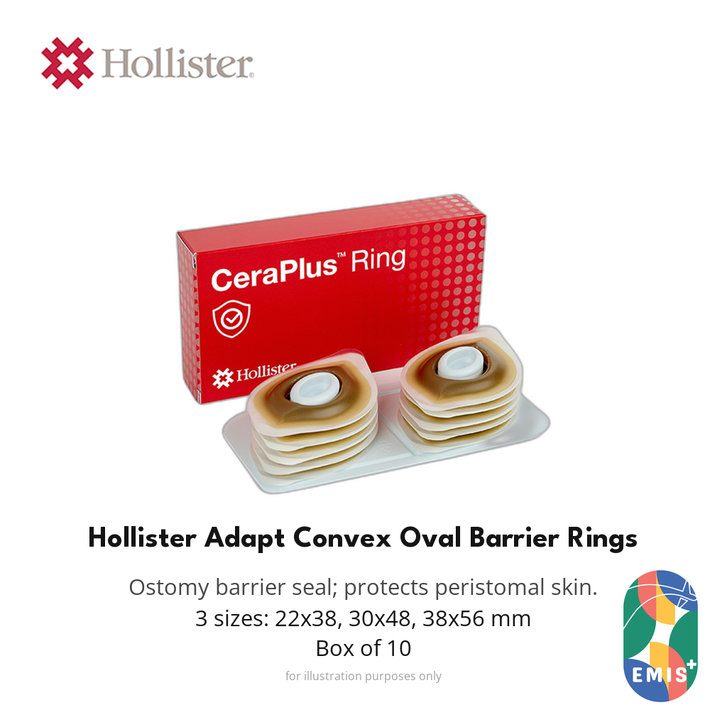 Hollister Adapt Convex Oval Barrier Rings, Box of 10 — EMIS+ Singapore