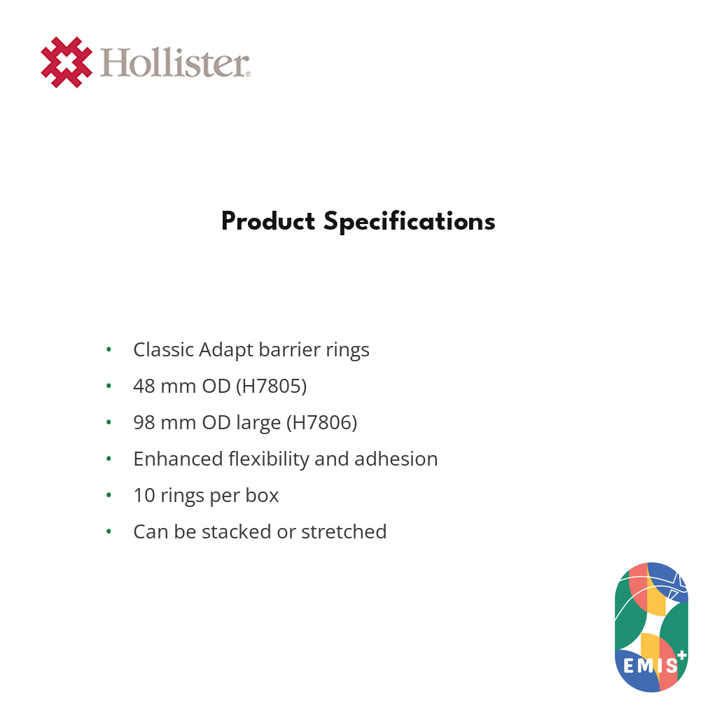 Hollister Adapt Barrier Rings, Box of 10 — EMIS+ Singapore