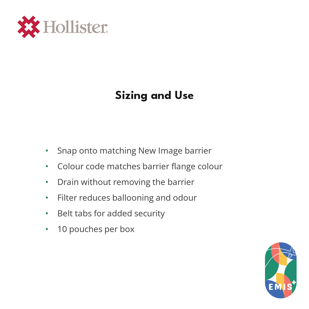Hollister New Image Drainable Pouch Maxi, AF300 Filter, Box of 10 — EMIS+ Singapore