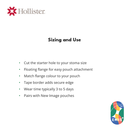 Hollister New Image FlexTend Flat Skin Barrier, Cut-to-Fit, Box of 5 — EMIS+ Singapore