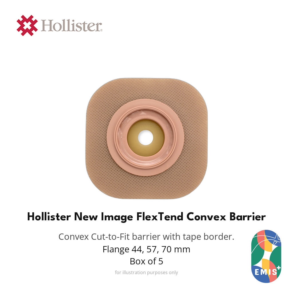 Hollister New Image FlexTend Convex Skin Barrier, Cut-to-Fit, Box of 5 — EMIS+ Singapore