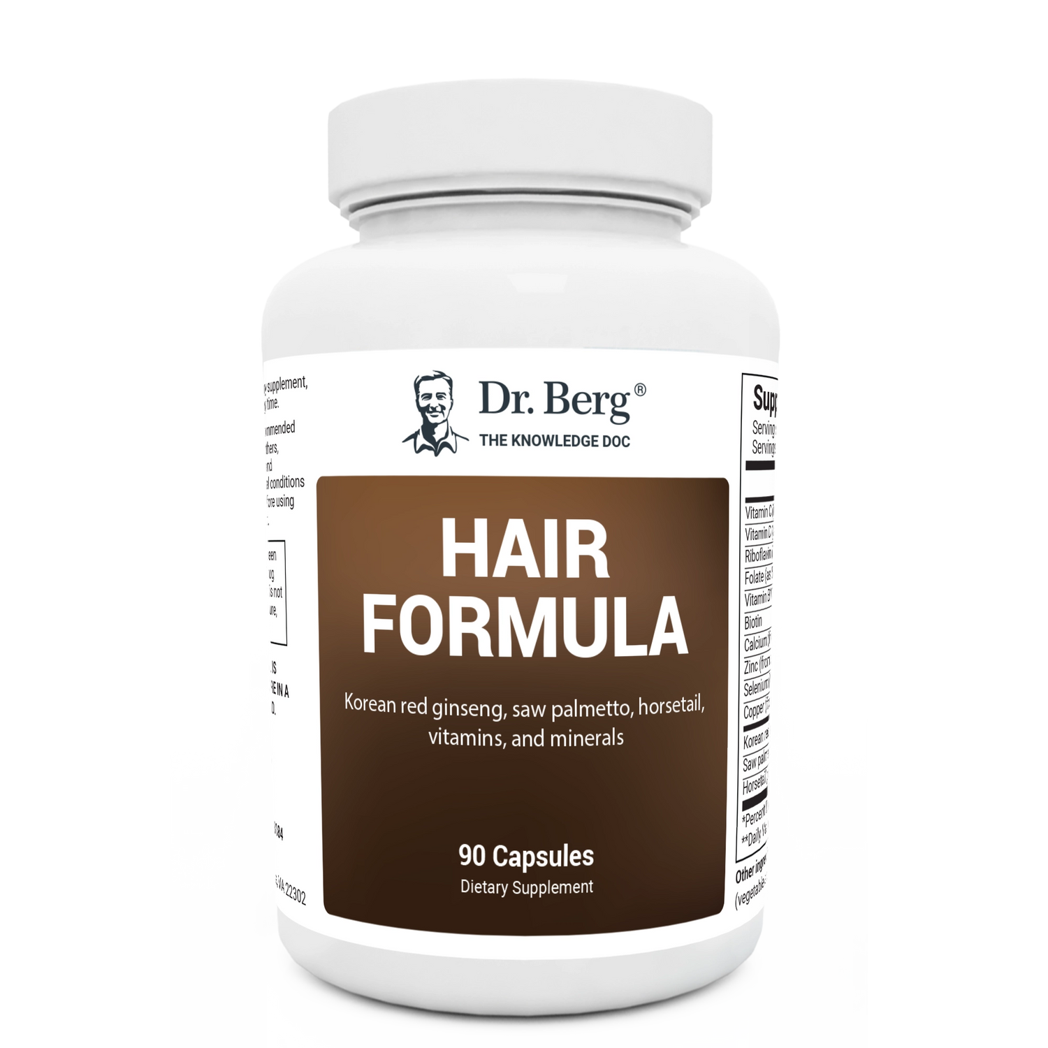 Dr. Berg Hair Formula - Natural Hair Growth Support, 90 Capsules