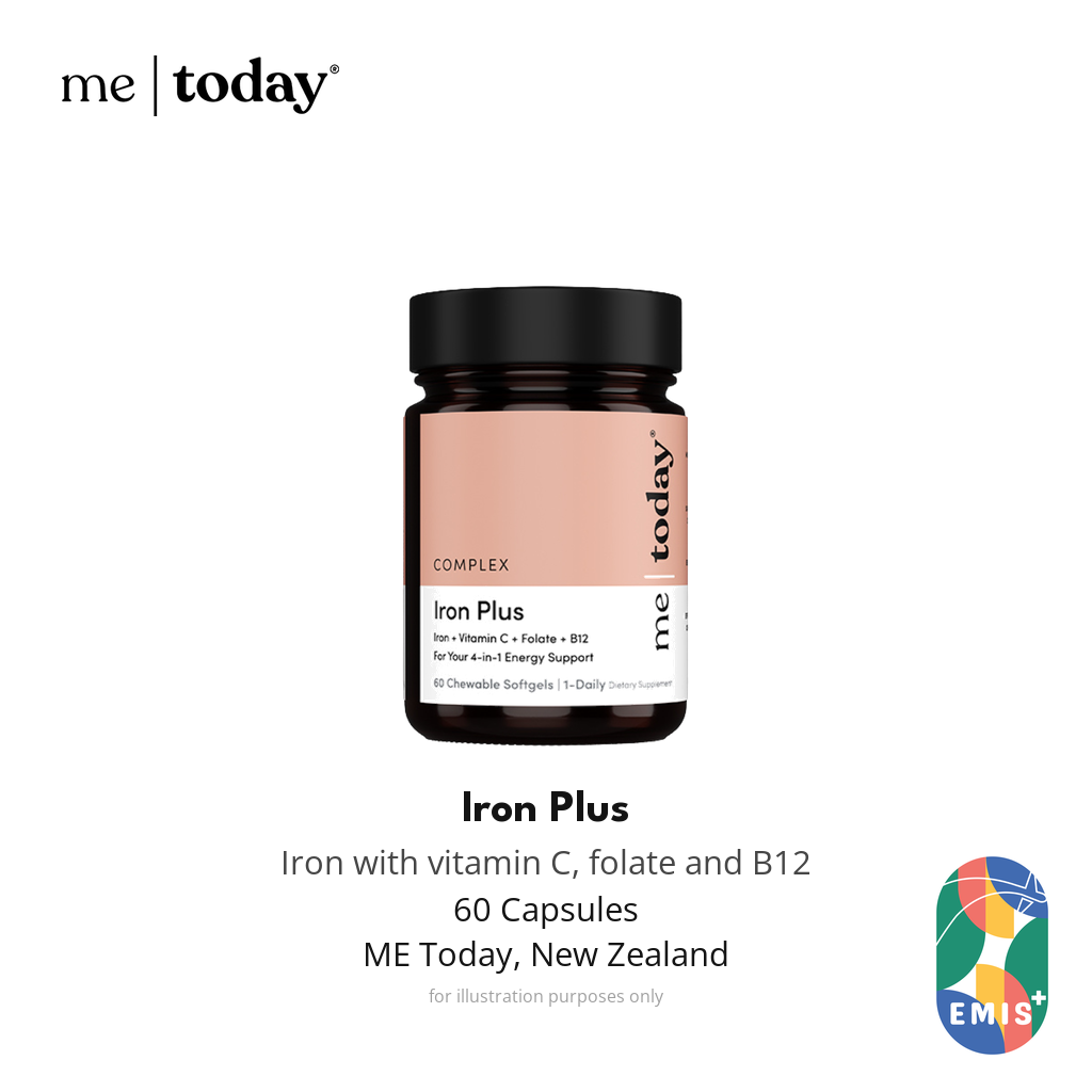ME Today Iron Plus with Vitamin C, Folate and B12, 4-in-1 Energy Support