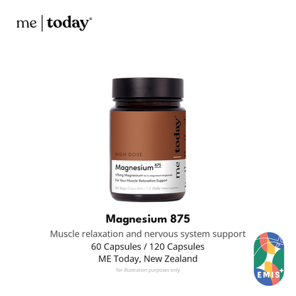 ME Today Magnesium 875 with 175mg Bioavailable Magnesium, Vegan