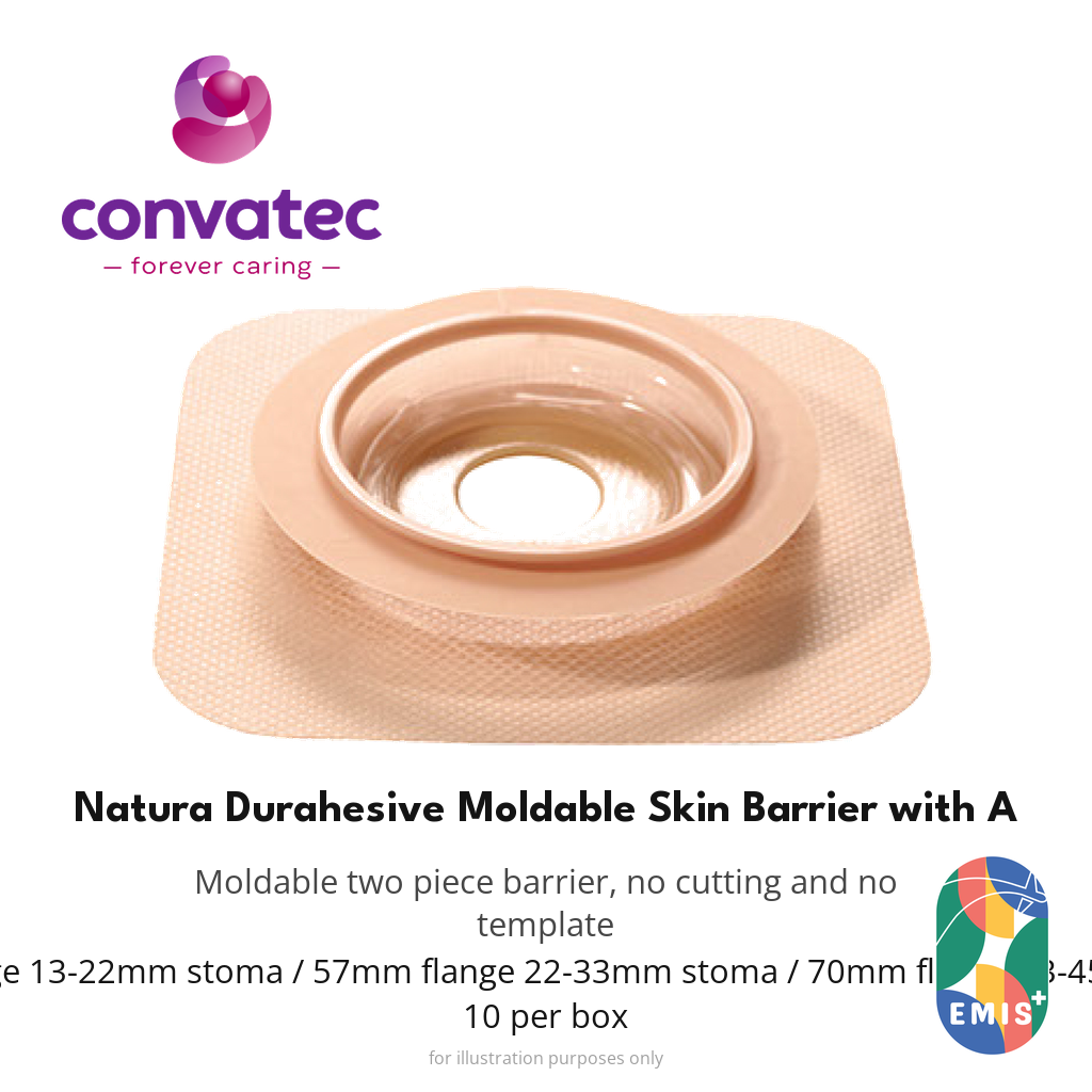 ConvaTec Natura Durahesive Moldable Skin Barrier with Accordion Flange