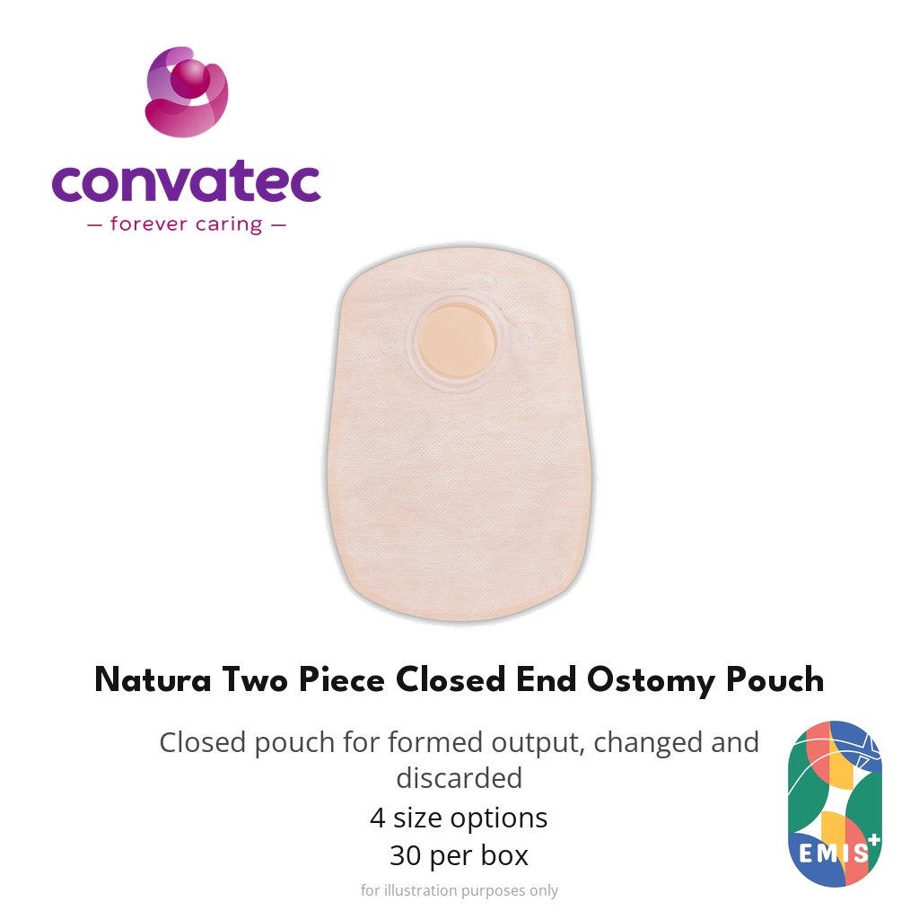 ConvaTec Natura Two Piece Closed End Ostomy Pouch, Opaque