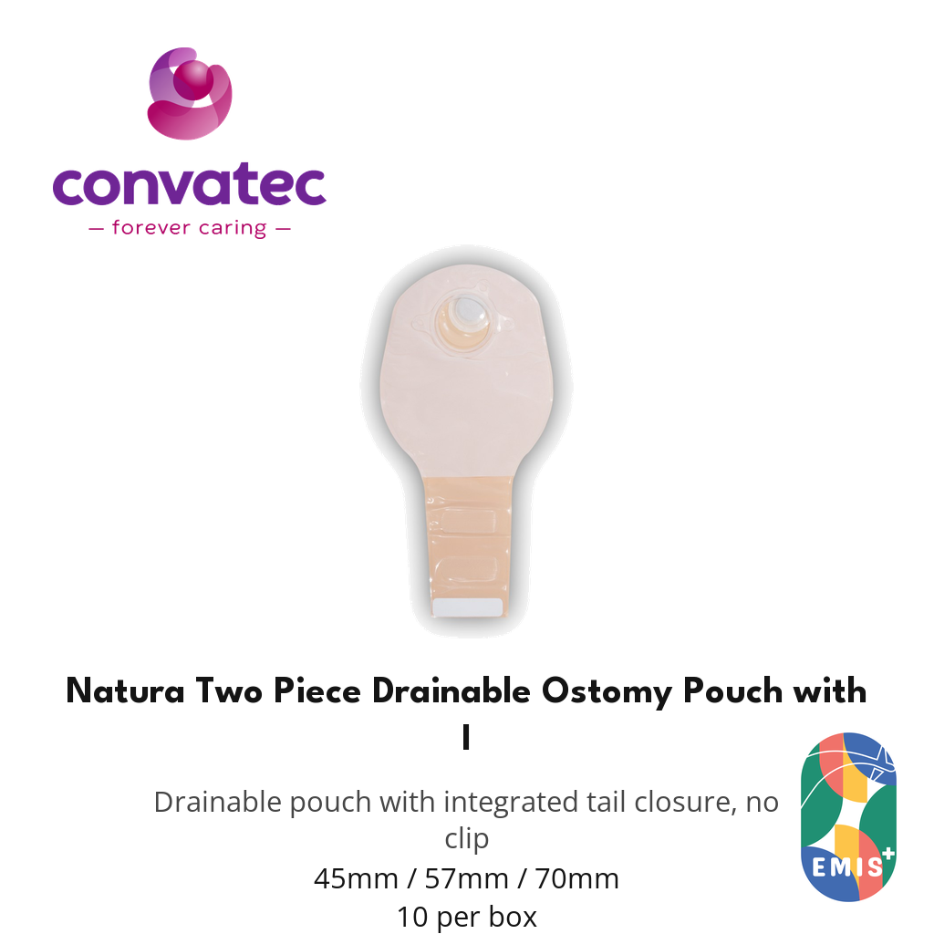 ConvaTec Natura Two Piece Drainable Ostomy Pouch with InvisiClose, Opaque