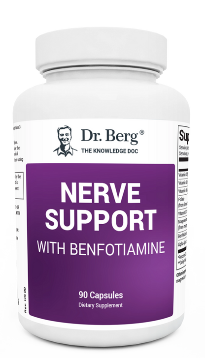 Dr Berg Advanced Nerve Support with Benfotiamine - 90 Capsules for Healthy Nerves