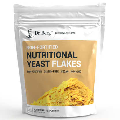 Dr. Berg Nutritional Yeast Flakes: Boost Your Health with Gluten-Free, Vegan Superfood (8 oz)