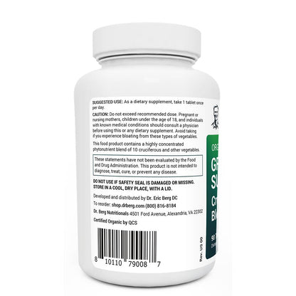 Dr. Berg Organic Greens Superfood - Advanced Cruciferous Blend Tablets