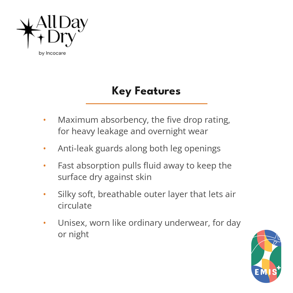 All Day Dry DRYPLUS+ key features