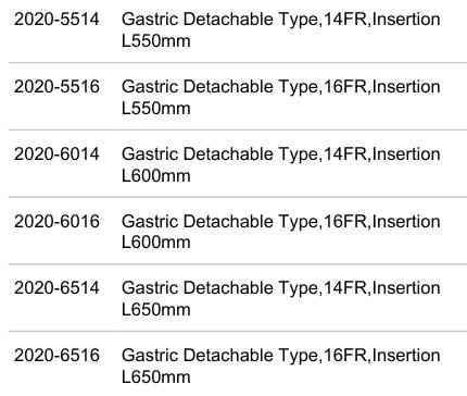 Silicone Nasogastric Tube Detachable Type for Long Term Enteral Feeding