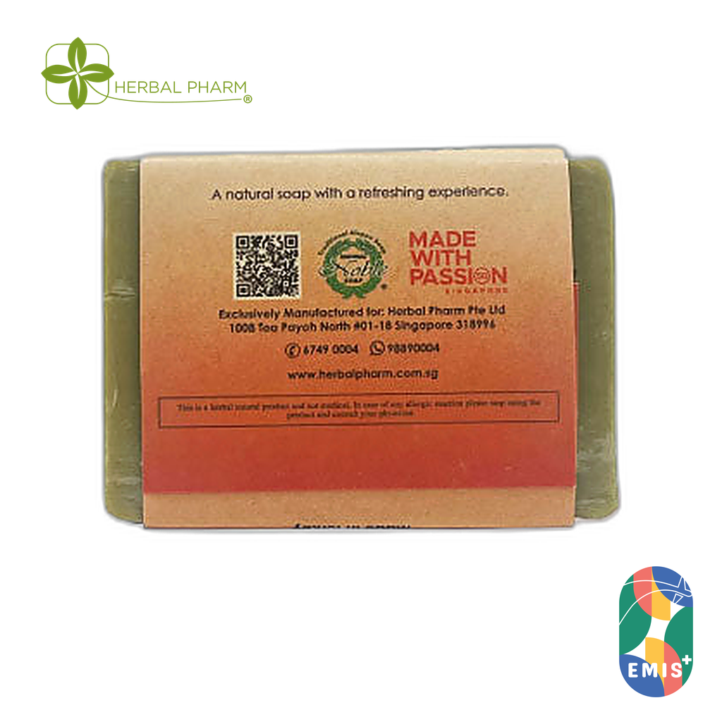 Back of pack, Aleppo Laurel Soap with Rose by Herbal Pharm