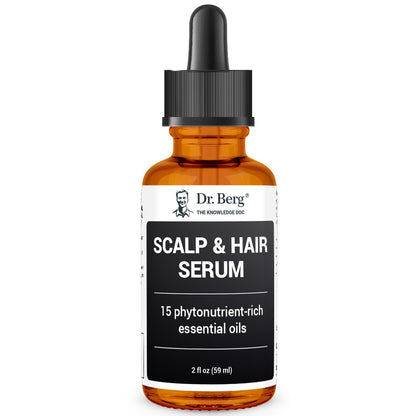Dr. Berg Scalp & Hair Serum: Revitalize Dull, Brittle Hair with 15 Premium Ingredients (2 fl oz)