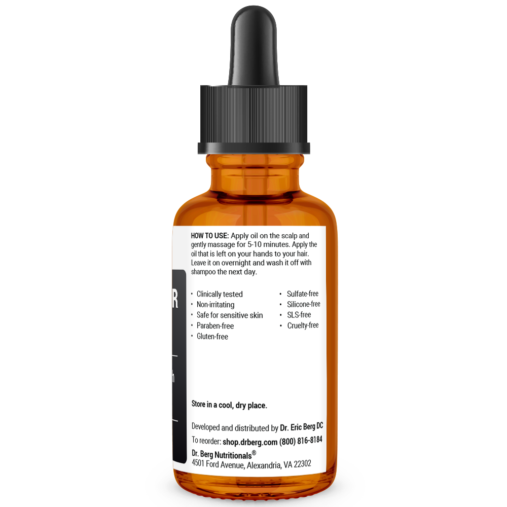 Dr. Berg Scalp & Hair Serum: Revitalize Dull, Brittle Hair with 15 Premium Ingredients (2 fl oz)