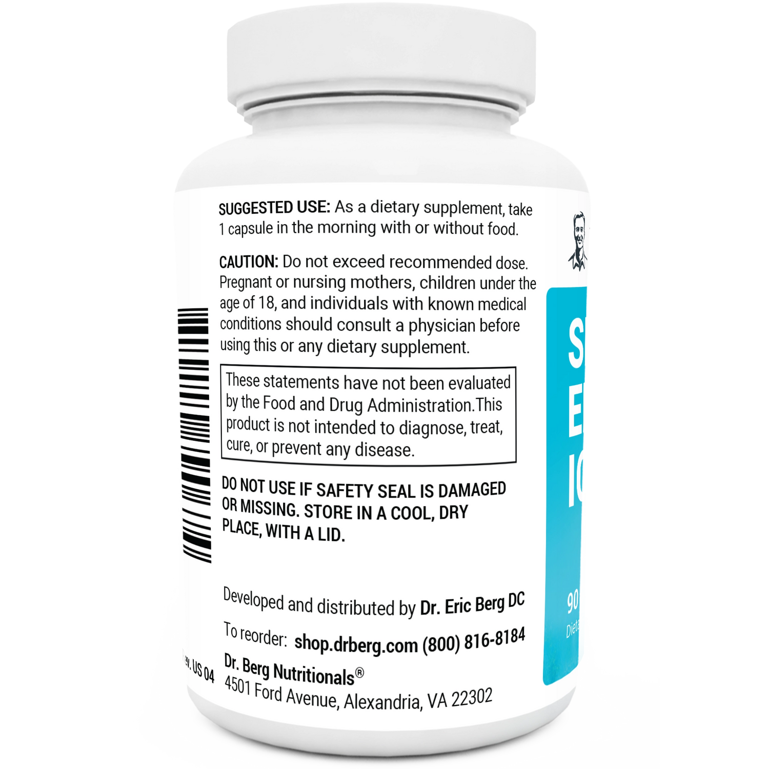 Dr. Berg Sea Kelp Enhanced Iodine - Premium Support - 90 Capsules