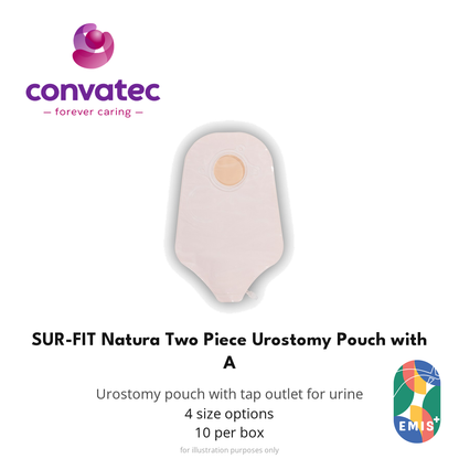 ConvaTec SUR-FIT Natura Two Piece Urostomy Pouch with Accuseal Tap