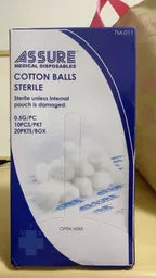 [Bundle of 20] ASSURE Cotton Ball Sterile 0.5G