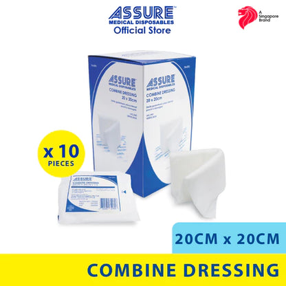 [Bundle of 10] ASSURE Combine Dressing 20cm X 20cm