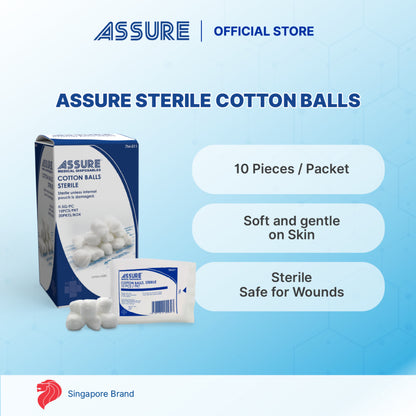 [Bundle of 20] ASSURE Cotton Ball Sterile 0.5G