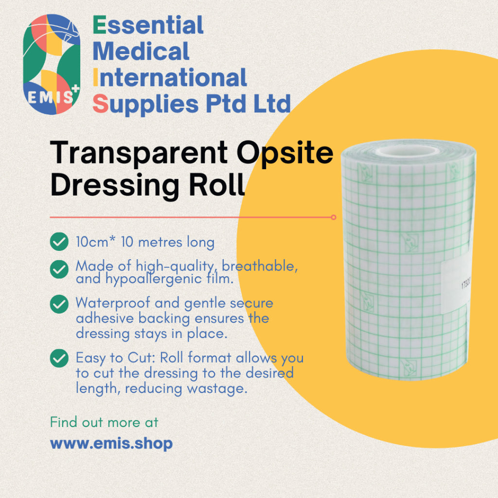 (1 Roll) Transparent Opsite Dressing Roll 10cm* 10m