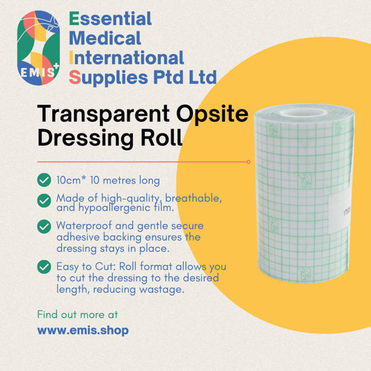 (1 Roll) Transparent Opsite Dressing Roll 10cm* 10m
