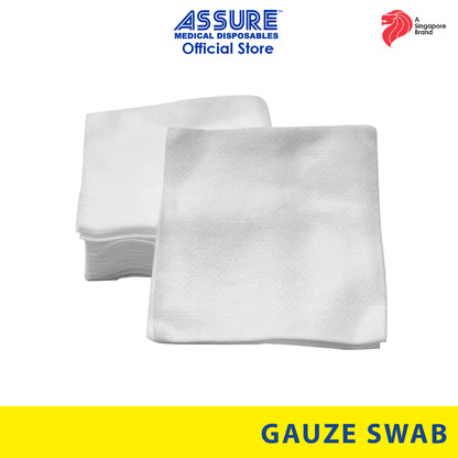 [Bundle of 10] ASSURE Sterile Non-Woven Gauze Swab 10cm x 10cm x 4-Ply, 5 Pce/Pkt