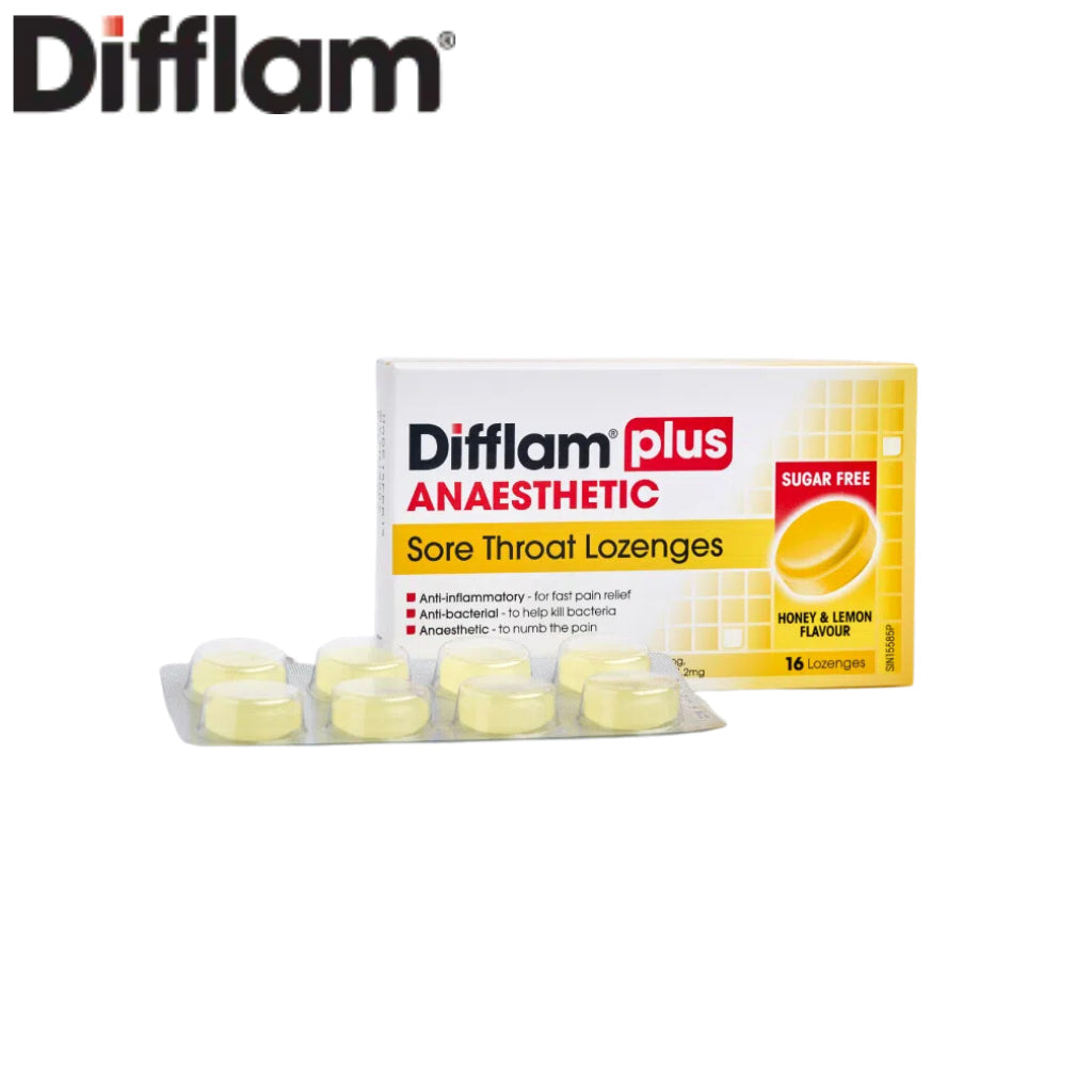 Difflam Plus Anaesthetic Sore Throat Lozenges – EMIS