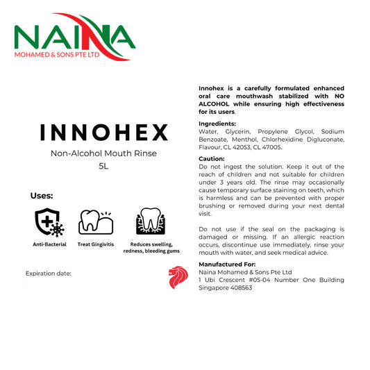 (Clinic exclusive) 5 litre Non Alcohol Mouth wash rinse (Exp 01/2027)
