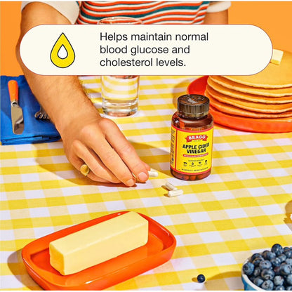 Bragg Apple Cider Vinegar Capsules with Vitamin D and Zinc for Immunity and Weight Management