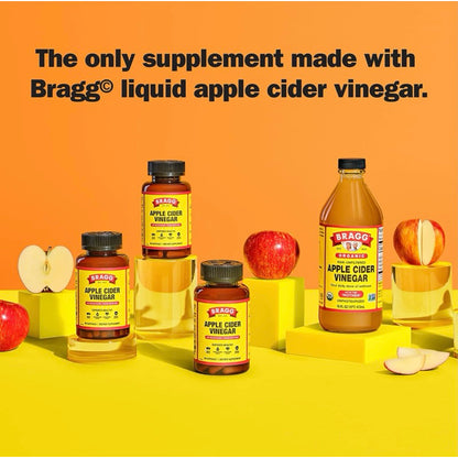 Bragg Apple Cider Vinegar Capsules with Vitamin D and Zinc for Immunity and Weight Management