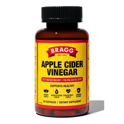 Bragg Apple Cider Vinegar Capsules with Vitamin D and Zinc for Immunity and Weight Management
