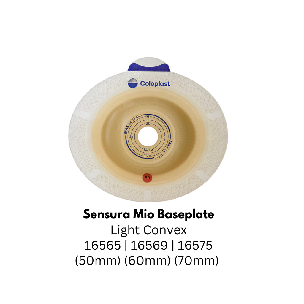 Coloplast Sensura Mio Baseplate on a white background