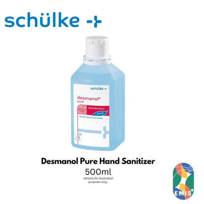 Schülke Desmanol Pure Hand Sanitizer – 500ml Alcohol Hand Disinfectant | 85% Ethanol | Medical Grade Hygiene for Healthcare & Professional Use