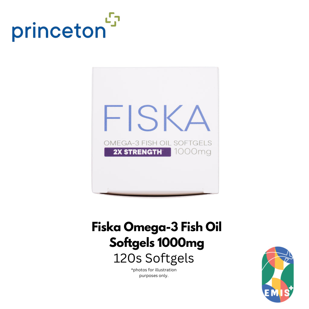 [120s] Fiska Omega 3 Double Strength Fish Oil 1000mg High Purity EPA & DHA