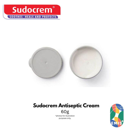 Sudocrem Antiseptic Healing Cream 60g | Nappy Rash | Eczema & Acne Relief | Baby Safe EMIS+
