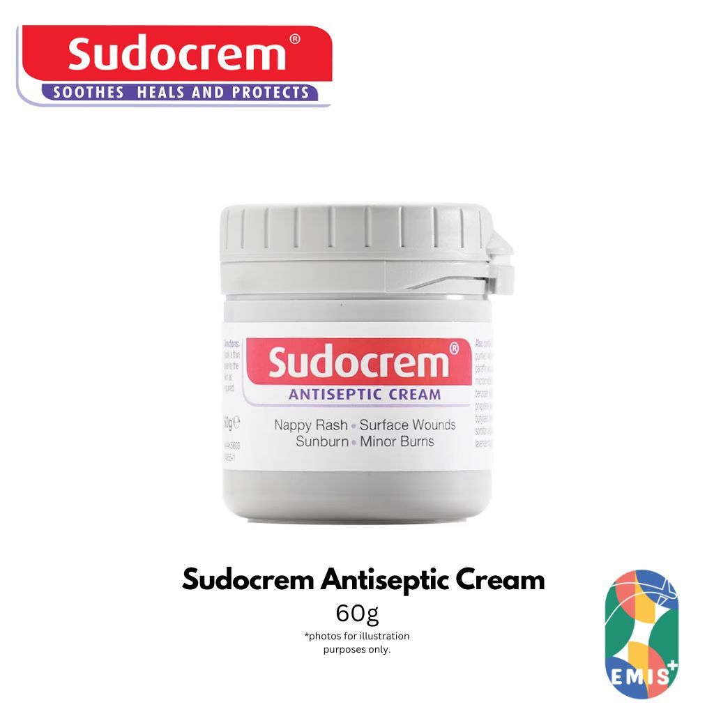 Sudocrem Antiseptic Healing Cream 60g | Nappy Rash | Eczema & Acne Relief | Baby Safe EMIS+