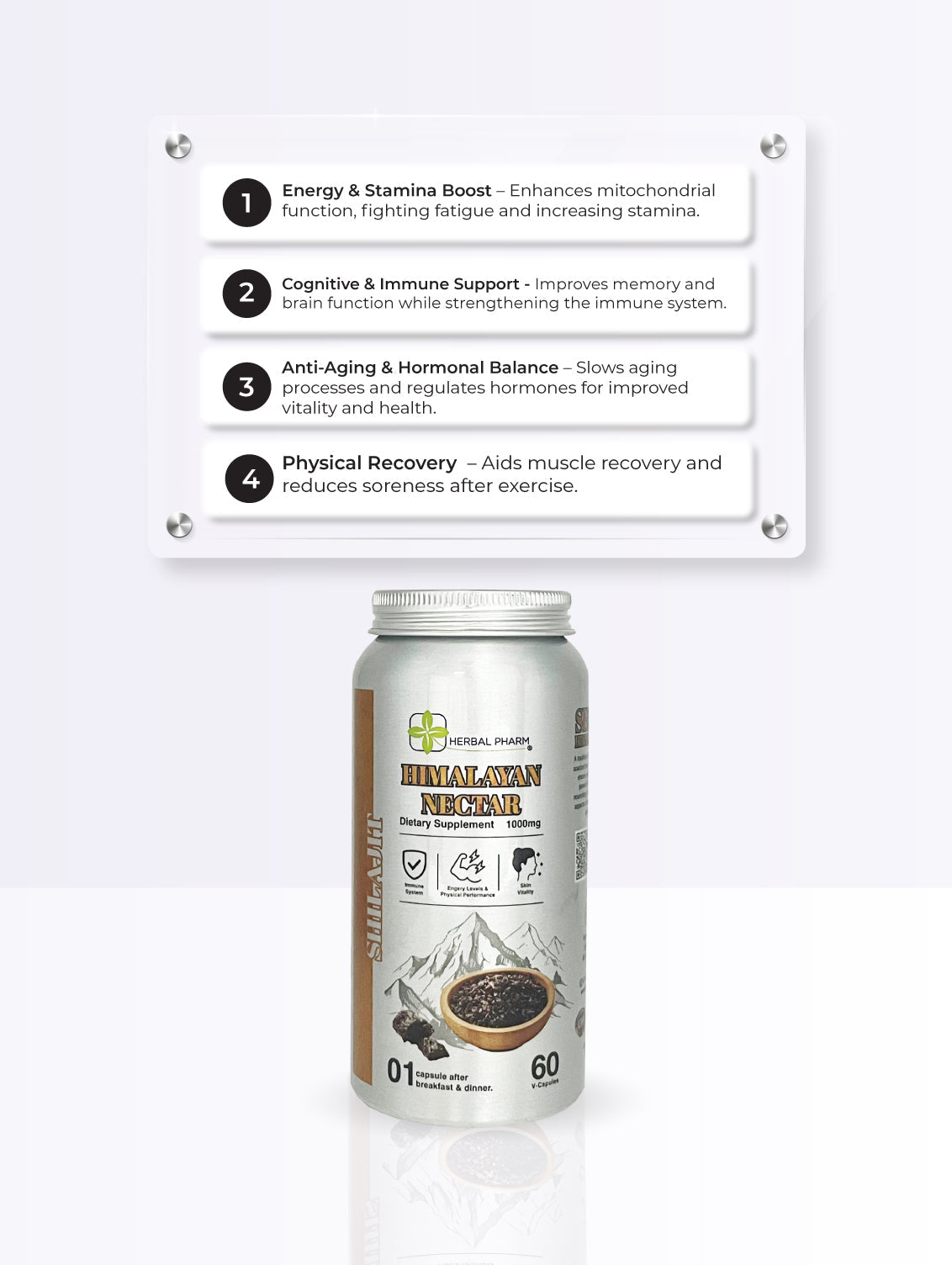 Herbal Pharm Shilajit Himalayan Nectar 60 V-Capsules - Herbal Pharm Singapore