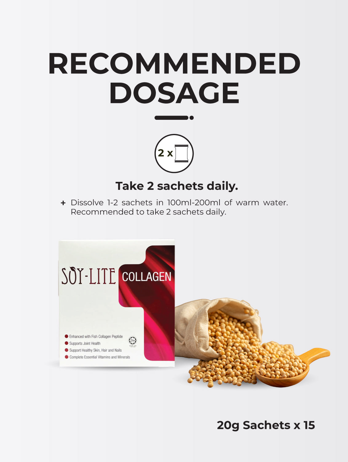 Herbal Pharm Soy-Lite Collagen 20g x 15 Sachets - Herbal Pharm Singapore