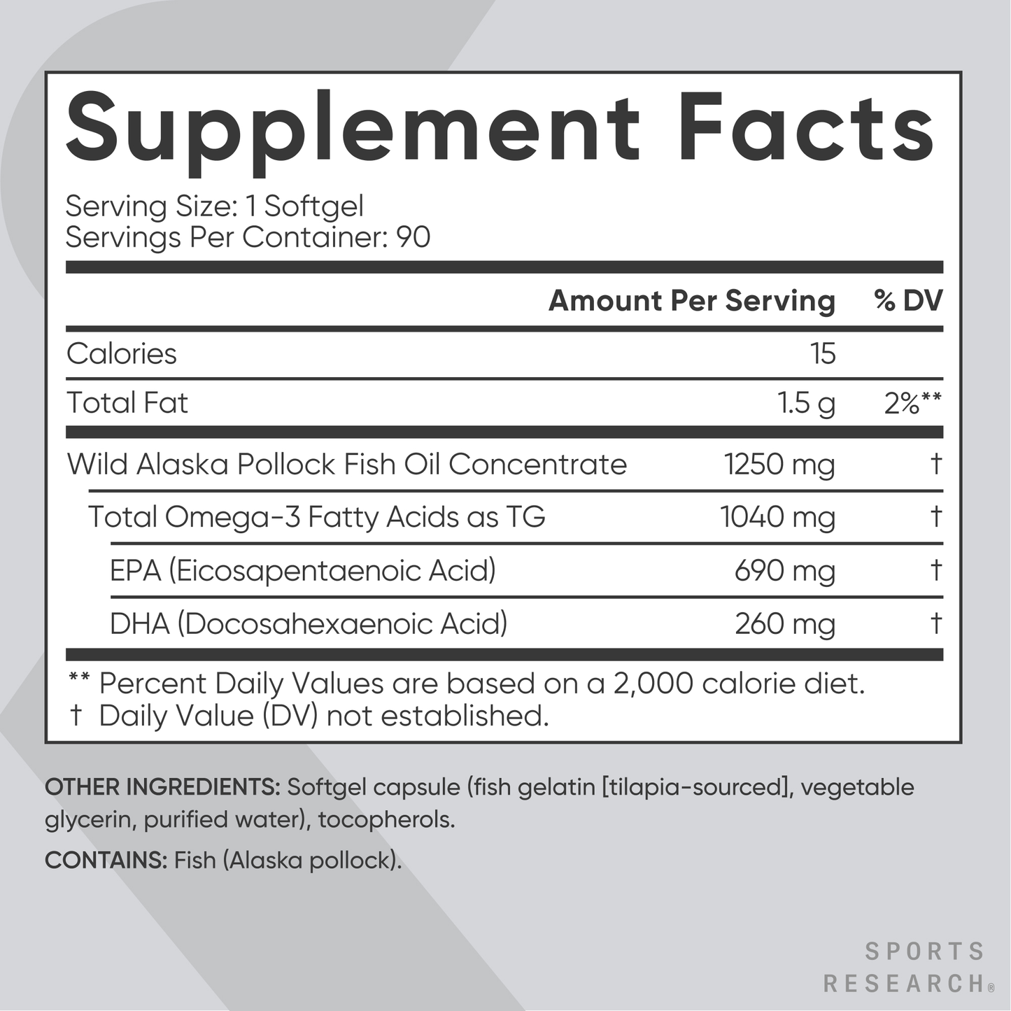 Omega-3 Fish Oil from Wild Alaska Pollock