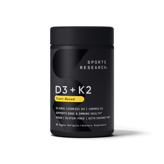 Vitamin D3 + K2 with Coconut MCT Oil by Sports Research