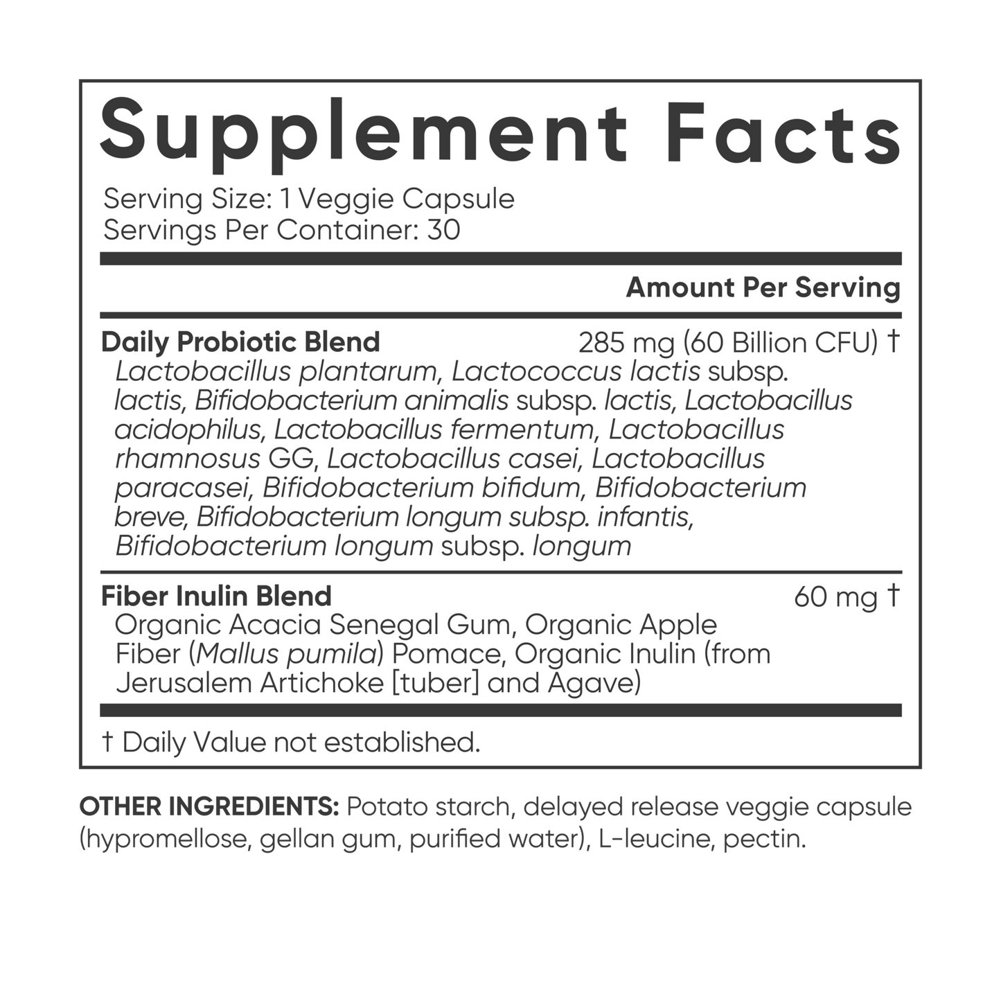 Probiotic 60 Billion (30 veggie capsules) by Sports Research