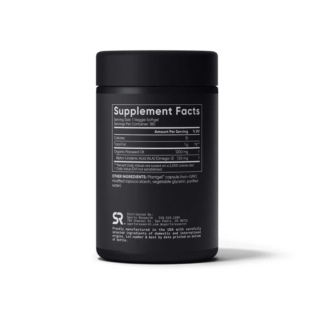 Flaxseed Oil 1200mg (180 veggie softgels) by Sports Research
