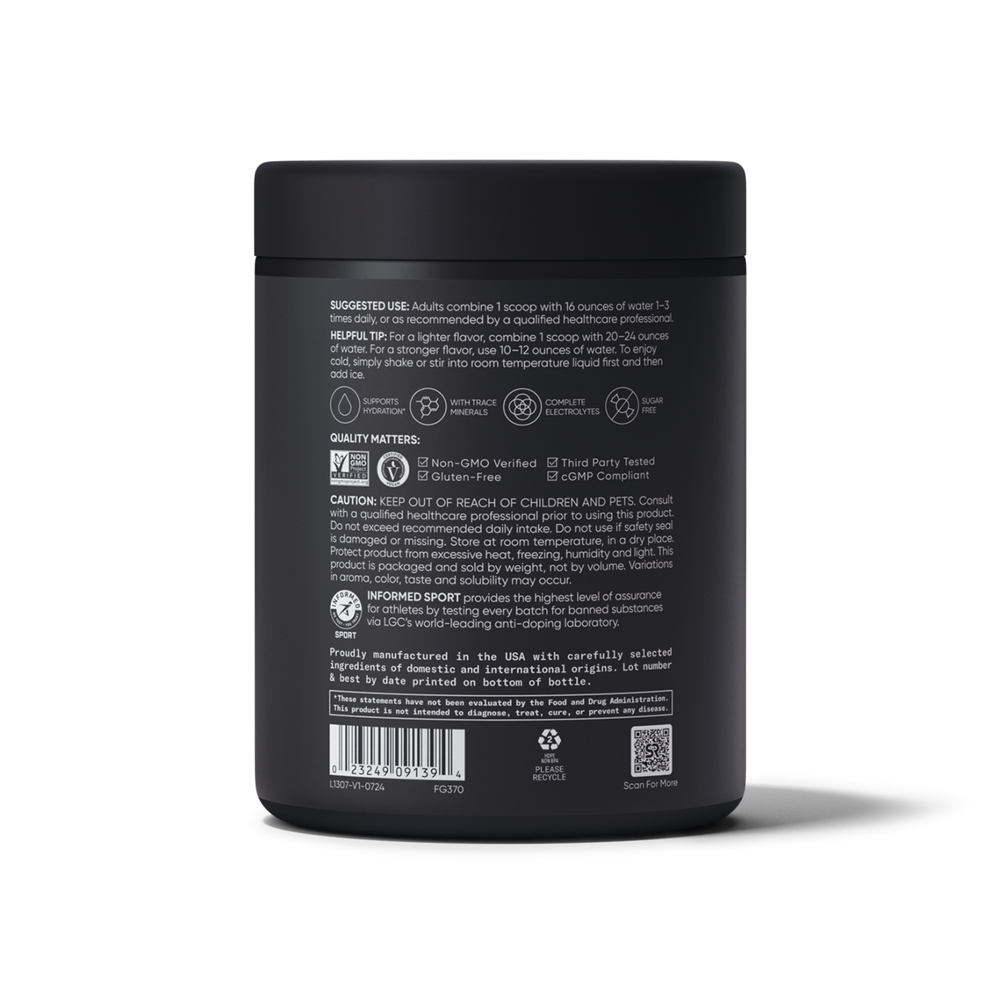 Hydrate Electrolytes Jar by Sports Research