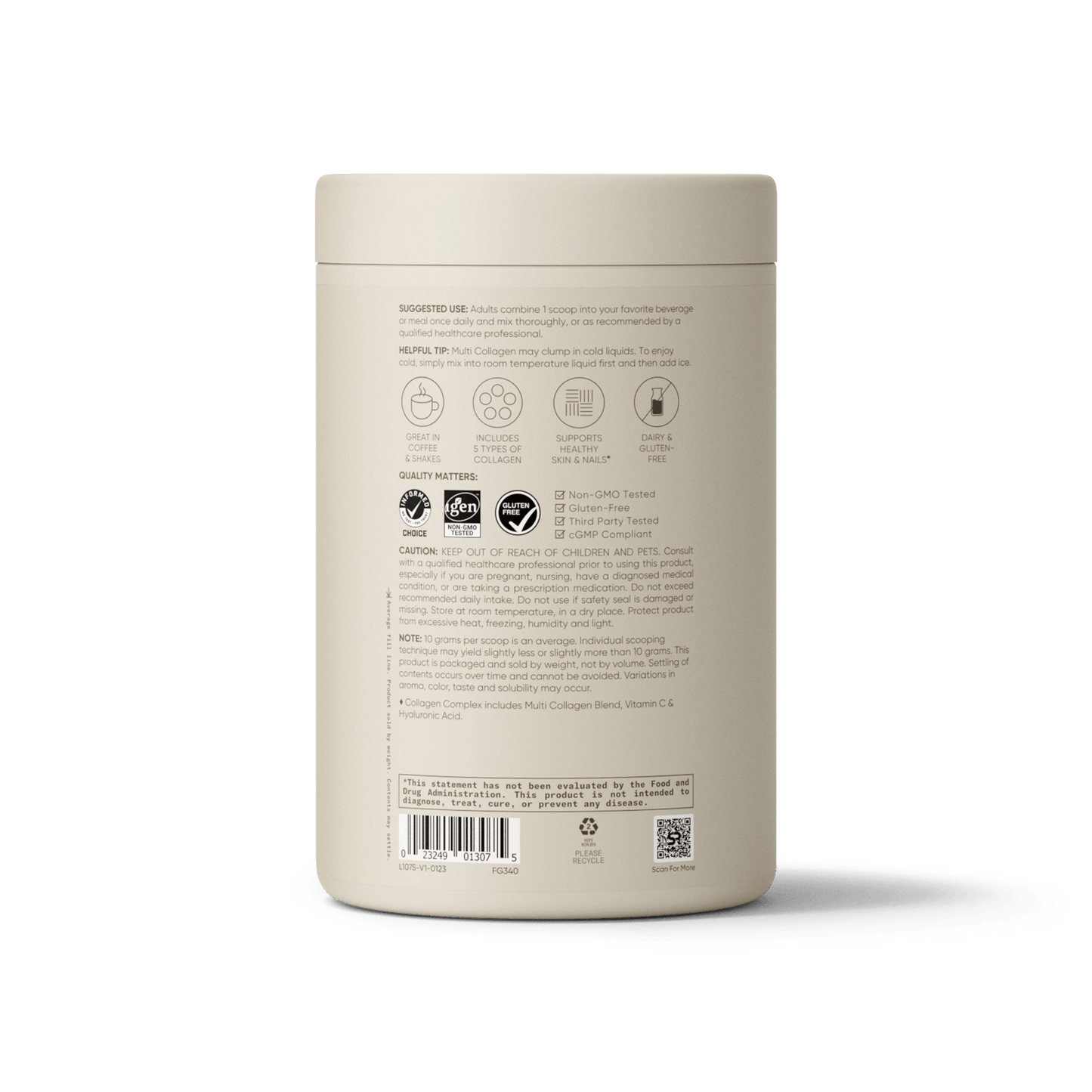 Multi Collagen Powder with 5 Types of Collagen by Sports Research