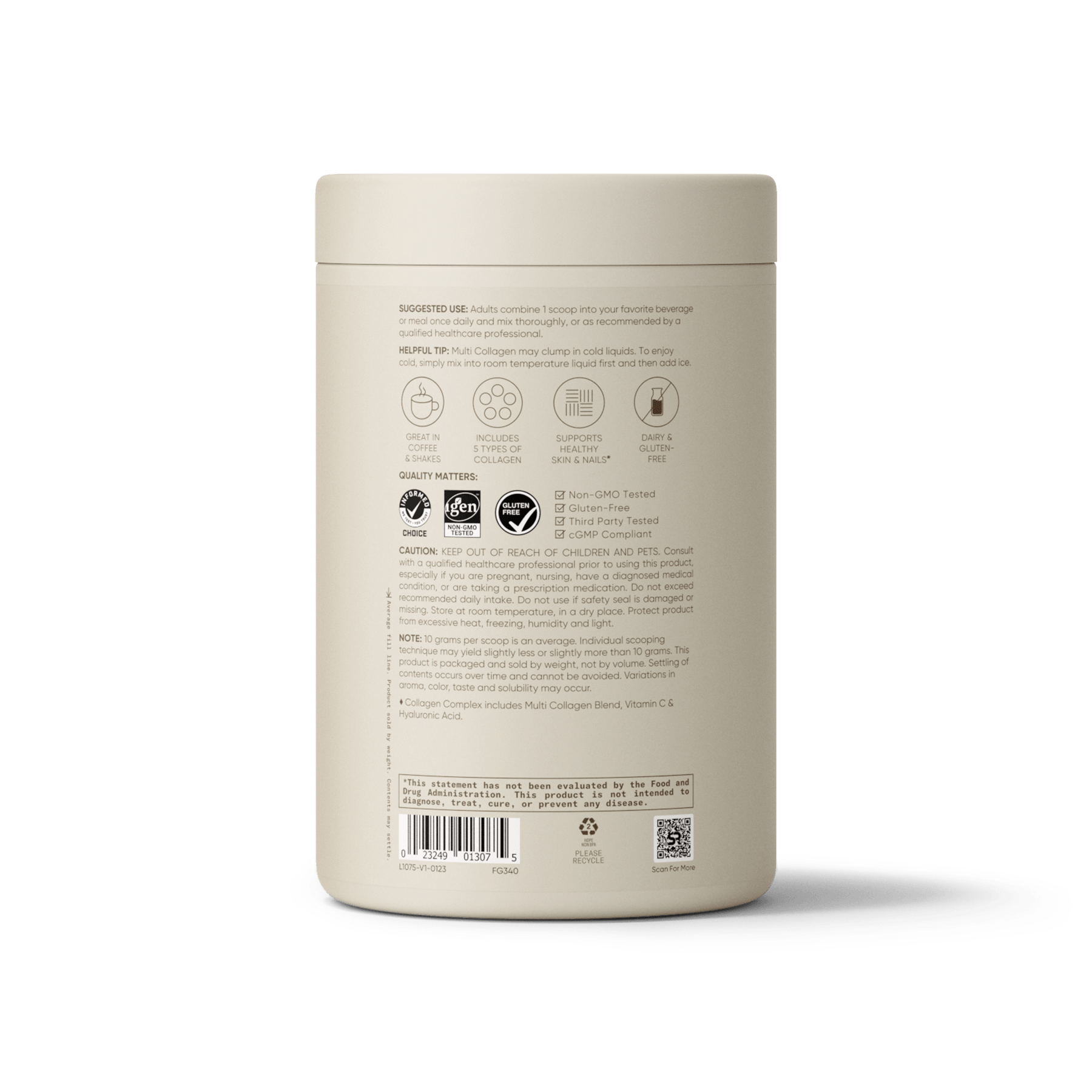 Multi Collagen Powder with 5 Types of Collagen by Sports Research