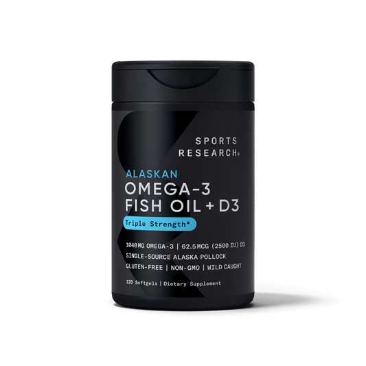 Omega-3 Fish Oil + Vitamin D3 by Sports Research