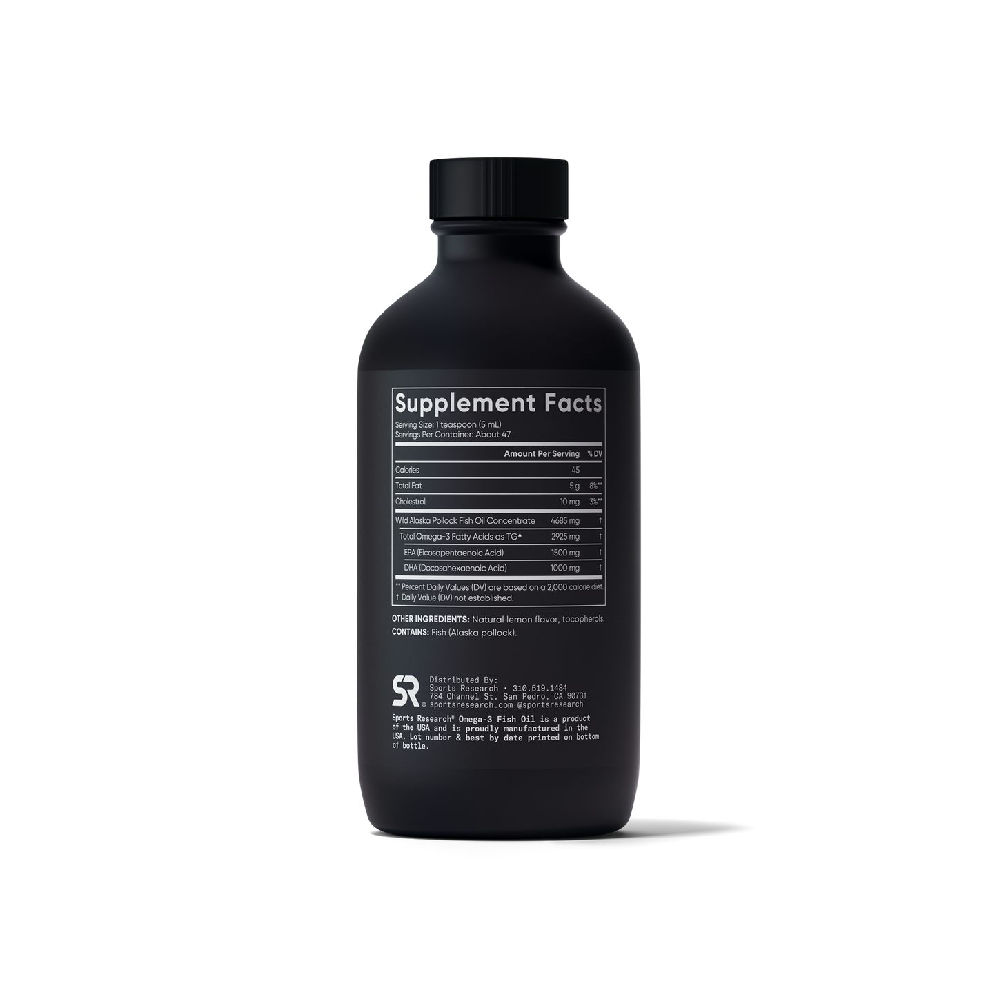 Omega-3 Fish Oil Lemon AlaskOmega MSC-C-55162 (8oz) by Sports Research
