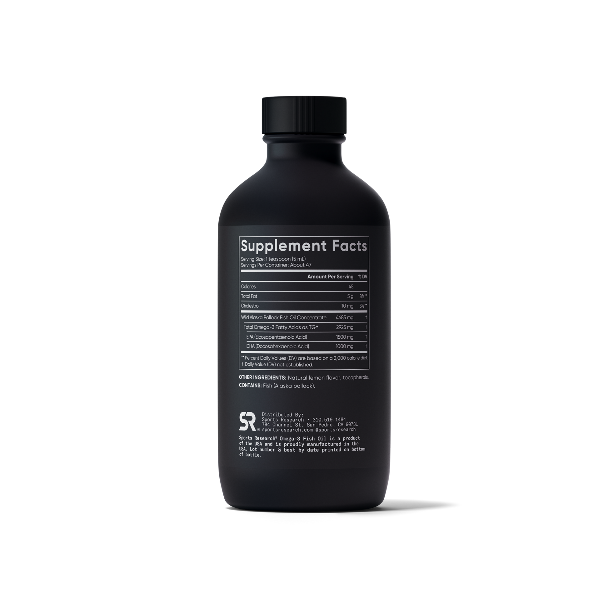 Omega-3 Fish Oil Lemon AlaskOmega MSC-C-55162 (8oz) by Sports Research